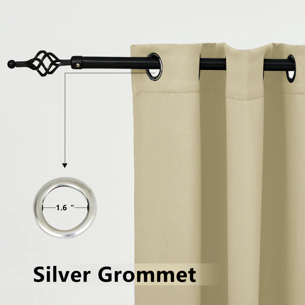 100% Blackout Sound Insulation Room Window & Patio Curtain Panels, 1 Pcs - Image 3