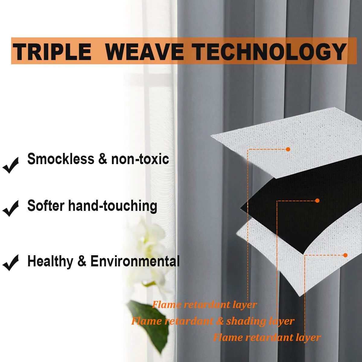 Suchoutdoor Flame Retardant Curtains, Grommet Top Silver, for Schools/Hospitals/Houses, 1 Panel - Image 11