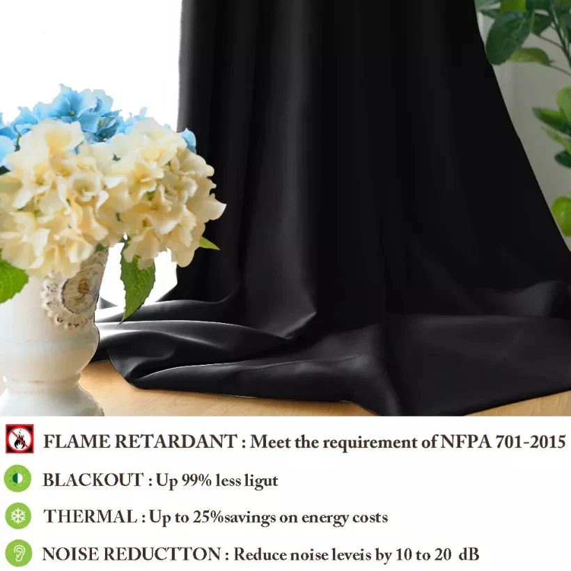 Suchoutdoor Flame Retardant Curtains, Grommet Top Silver, for Schools/Hospitals/Houses, 1 Panel - Image 20