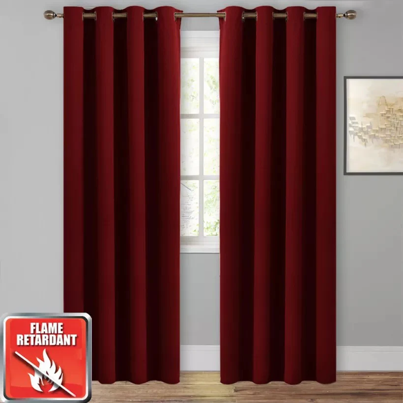 Suchoutdoor Flame Retardant Curtains, Grommet Top Silver, for Schools/Hospitals/Houses, 1 Panel - Image 21