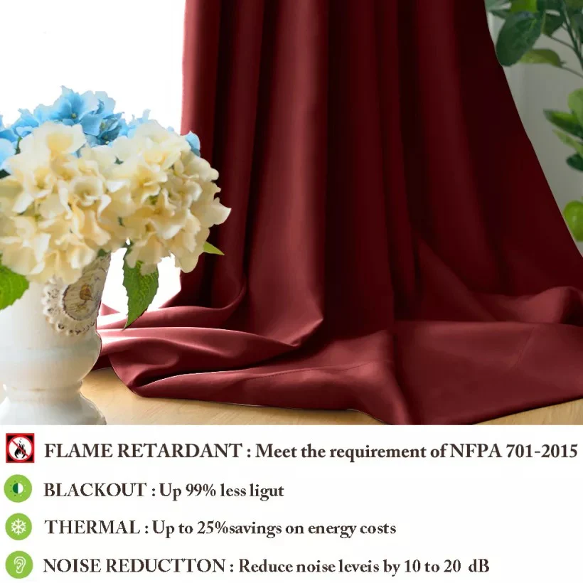 Suchoutdoor Flame Retardant Curtains, Grommet Top Silver, for Schools/Hospitals/Houses, 1 Panel - Image 24