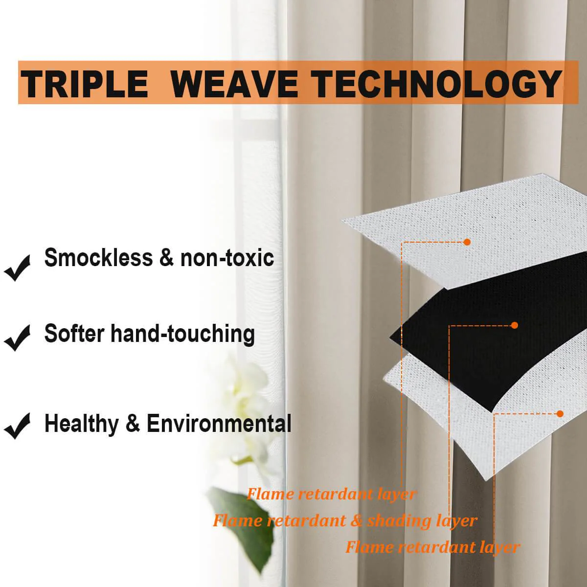 Suchoutdoor Flame Retardant Curtains, Grommet Top Silver, for Schools/Hospitals/Houses, 1 Panel - Image 4