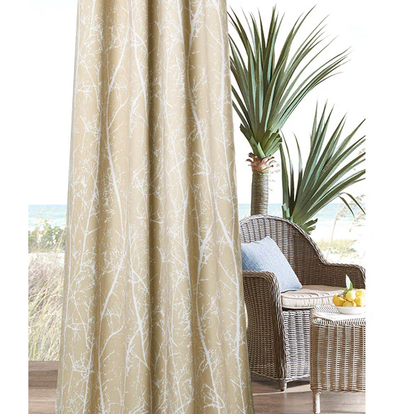 Floral Outdoor Waterproof Grommet Top Curtains, 1 Panel - Image 13