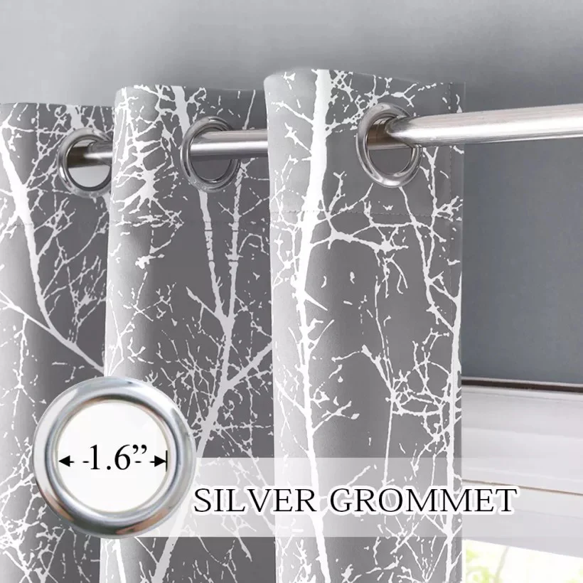 Floral Outdoor Waterproof Grommet Top Curtains, 1 Panel - Image 5