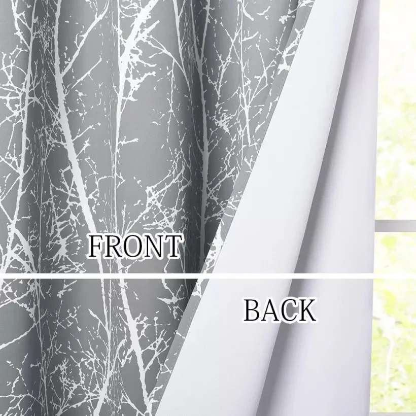 Floral Outdoor Waterproof Grommet Top Curtains, 1 Panel - Image 6