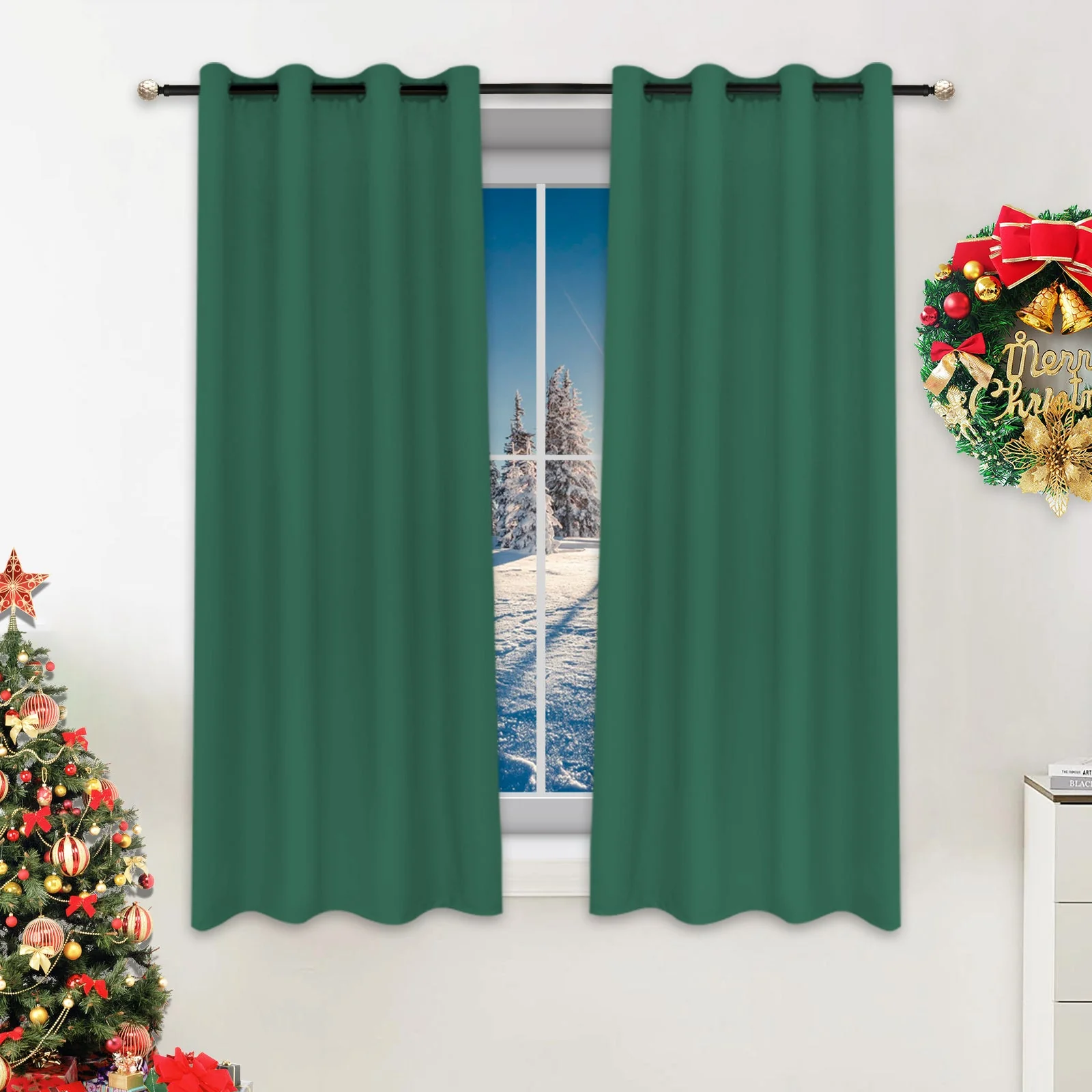 Indoor Grommet Top Curtains, Christmas Curtains, Red or Green Curtains, Indoor Christmas Red Curtains,1 Pcs - Image 11
