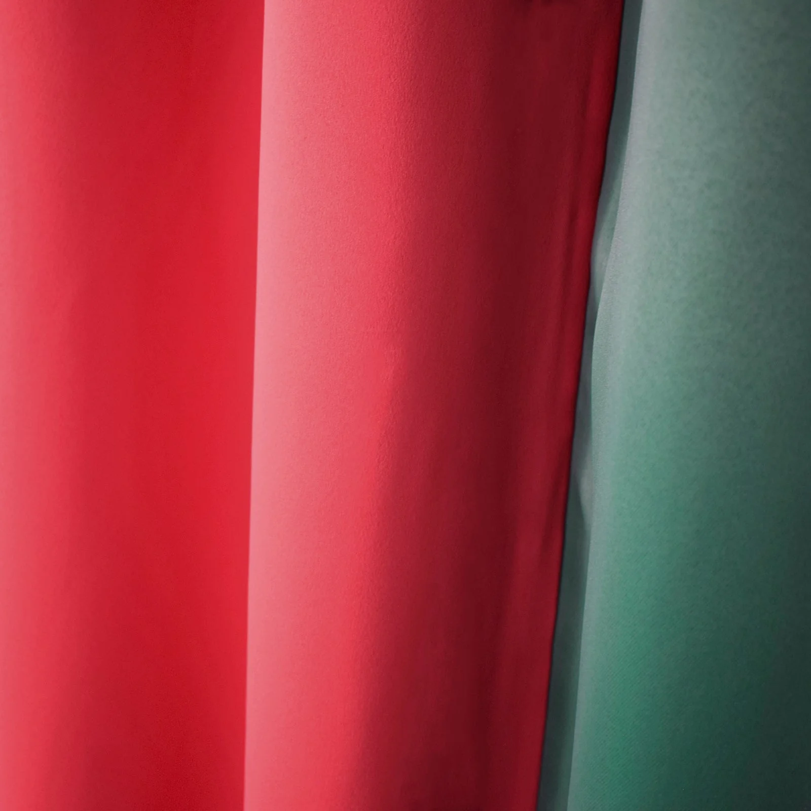 Indoor Grommet Top Curtains, Christmas Curtains, Red & Green Stitching Color Curtains, Indoor Christmas Curtains,2 Pcs - Image 9