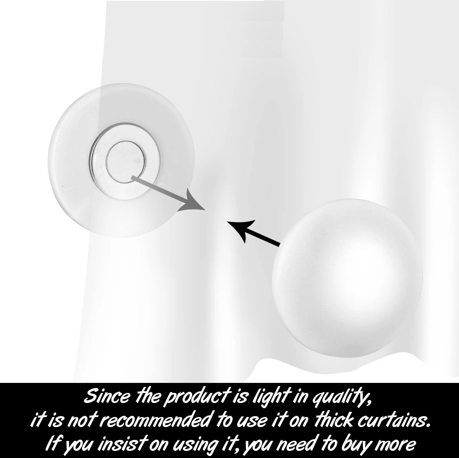 Magnetic Curtain Weights Drapery Weights Magnet Window Curtain Pendant Weights to Stop from Being Blowing - Image 6