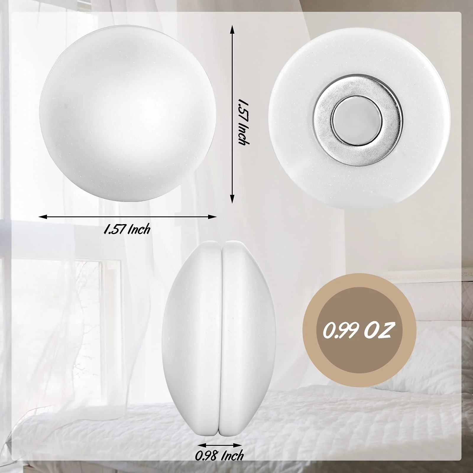 Magnetic Curtain Weights Drapery Weights Magnet Window Curtain Pendant Weights to Stop from Being Blowing - Image 7