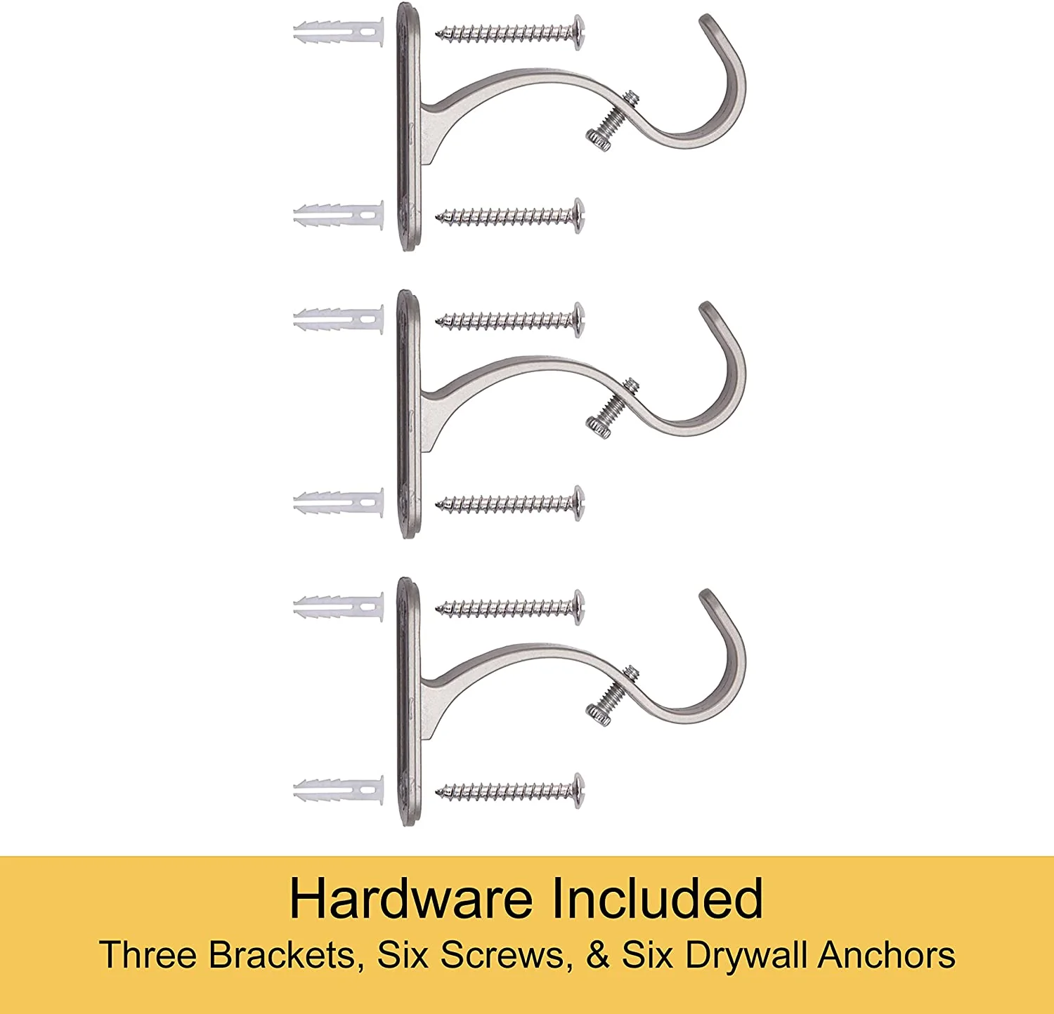 Suchoutdoor Black Or Brushed Nickel Adjustable Curtain Rod, 37"-72" & 72” -144” - Image 10