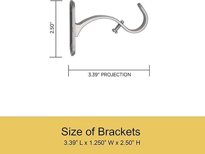 Suchoutdoor Black Or Brushed Nickel Adjustable Curtain Rod, 37"-72" & 72” -144” - Image 16