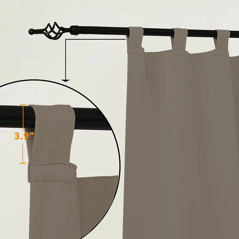 Suchoutdoor Outdoor Waterproof Curtains, Tab Top, for Porch/Pavilion/Patio, 1 Panel - Image 48