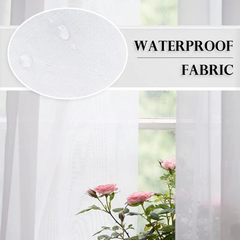 Suchoutdoor Outdoor Waterproof Curtains Sheer, Velcro Tab Top, for Porch/Pavilion/Patio, 1 Panel - Image 4