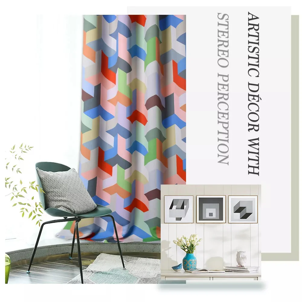 Suchoutdoor Printing Flame Retardant Curtains, Grommet Top Silver, for Schools/Hospitals/Houses, 1 Panel - Image 18