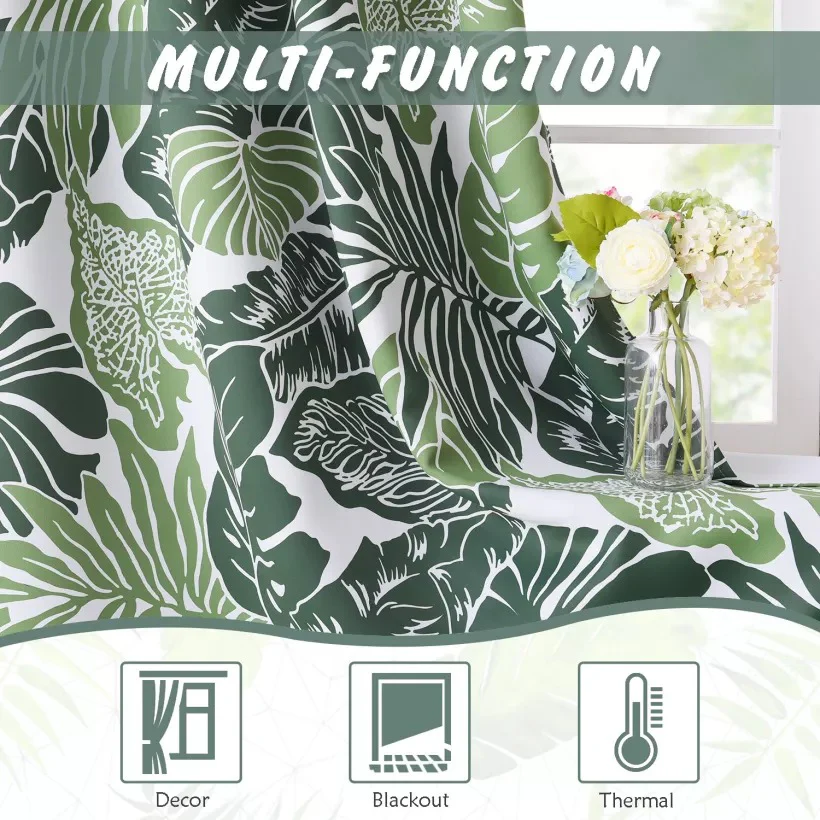 Suchoutdoor Printing Flame Retardant Curtains, Grommet Top Silver, for Schools/Hospitals/Houses, 1 Panel - Image 7