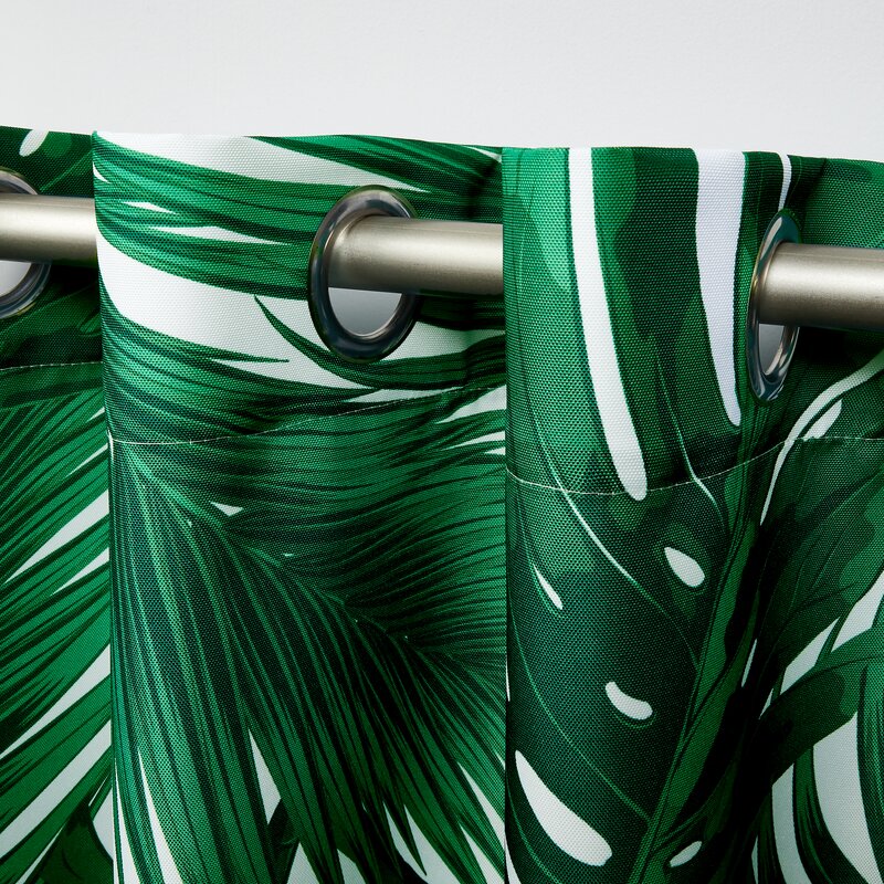 Printing Floral Outdoor Waterproof Grommet Top , Bottom or Tab Top Curtains, 1 Panel - Image 10