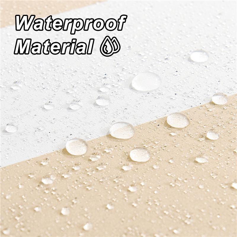 Striped Outdoor Waterproof Grommet Top Curtains, 1 Panel - Image 11