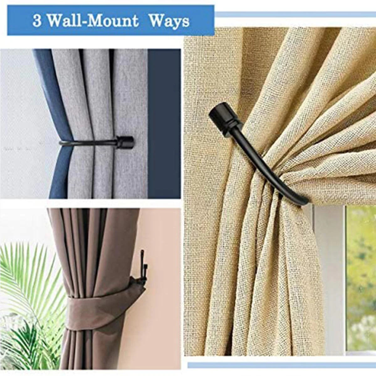 Decorative Curtain Drapery Holdback, 2 PCS one set - Image 3