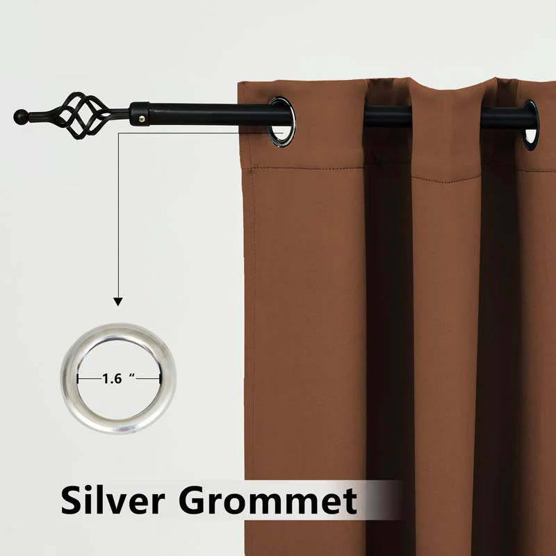 Suchoutdoor Outdoor Waterproof Curtains, Top Bottom Grommet, for Porch/Pavilion/Patio, 1 Panel - Image 36