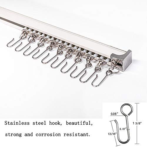 Upgraded White Aluminum Curtain Track, with Curved track, Can be Used as an Extension Track Rod, Ceiling or Wall mount, Indoor or Outdoor - Image 21