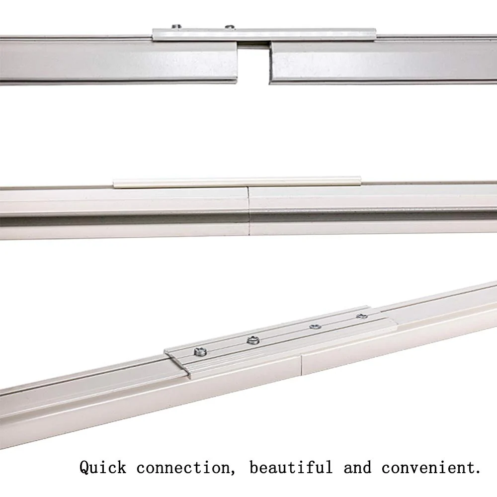 Upgraded White Aluminum Curtain Track, with Curved track, Can be Used as an Extension Track Rod, Ceiling or Wall mount, Indoor or Outdoor - Image 35
