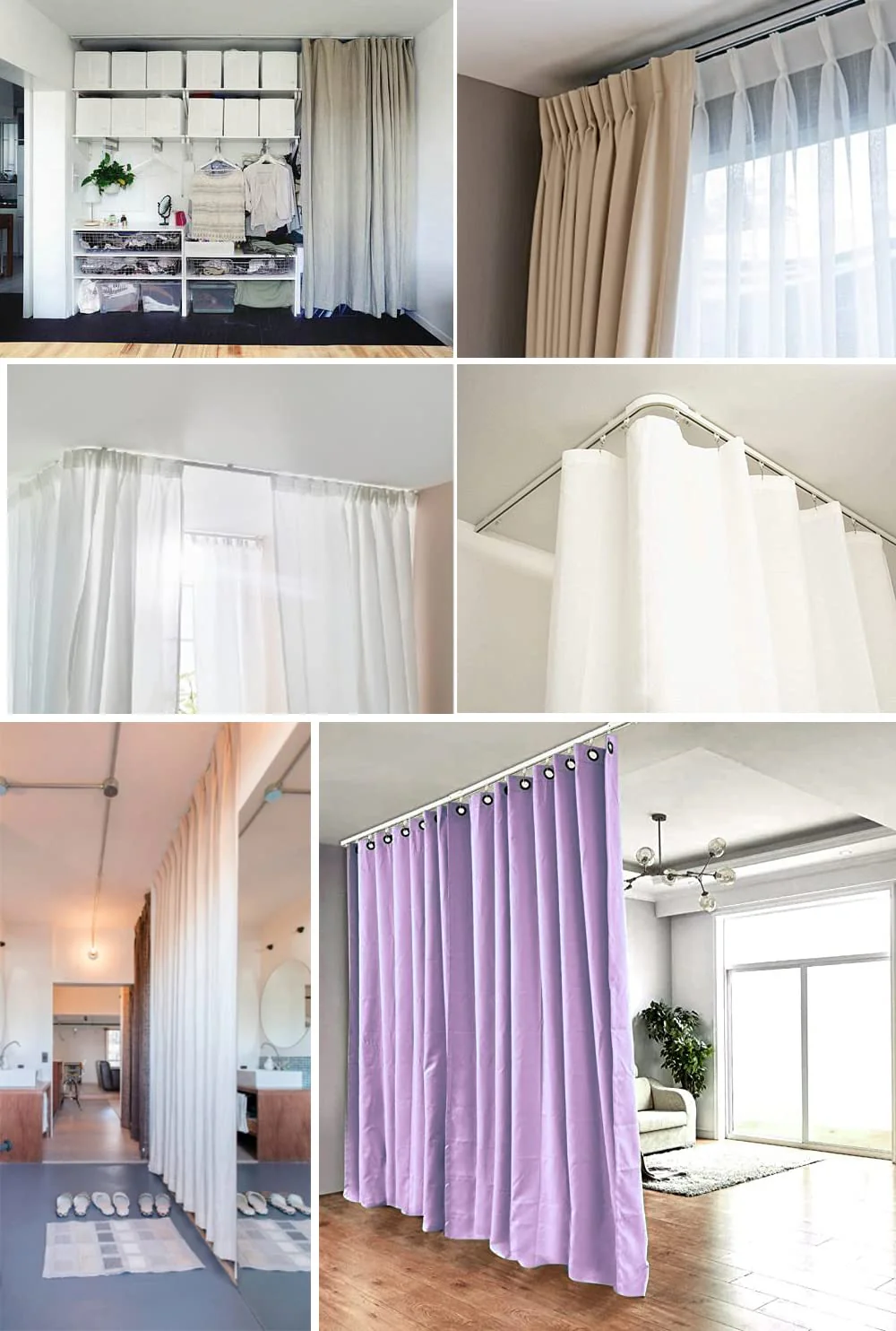 Upgraded White Aluminum Curtain Track, with Curved track, Can be Used as an Extension Track Rod, Ceiling or Wall mount, Indoor or Outdoor - Image 42