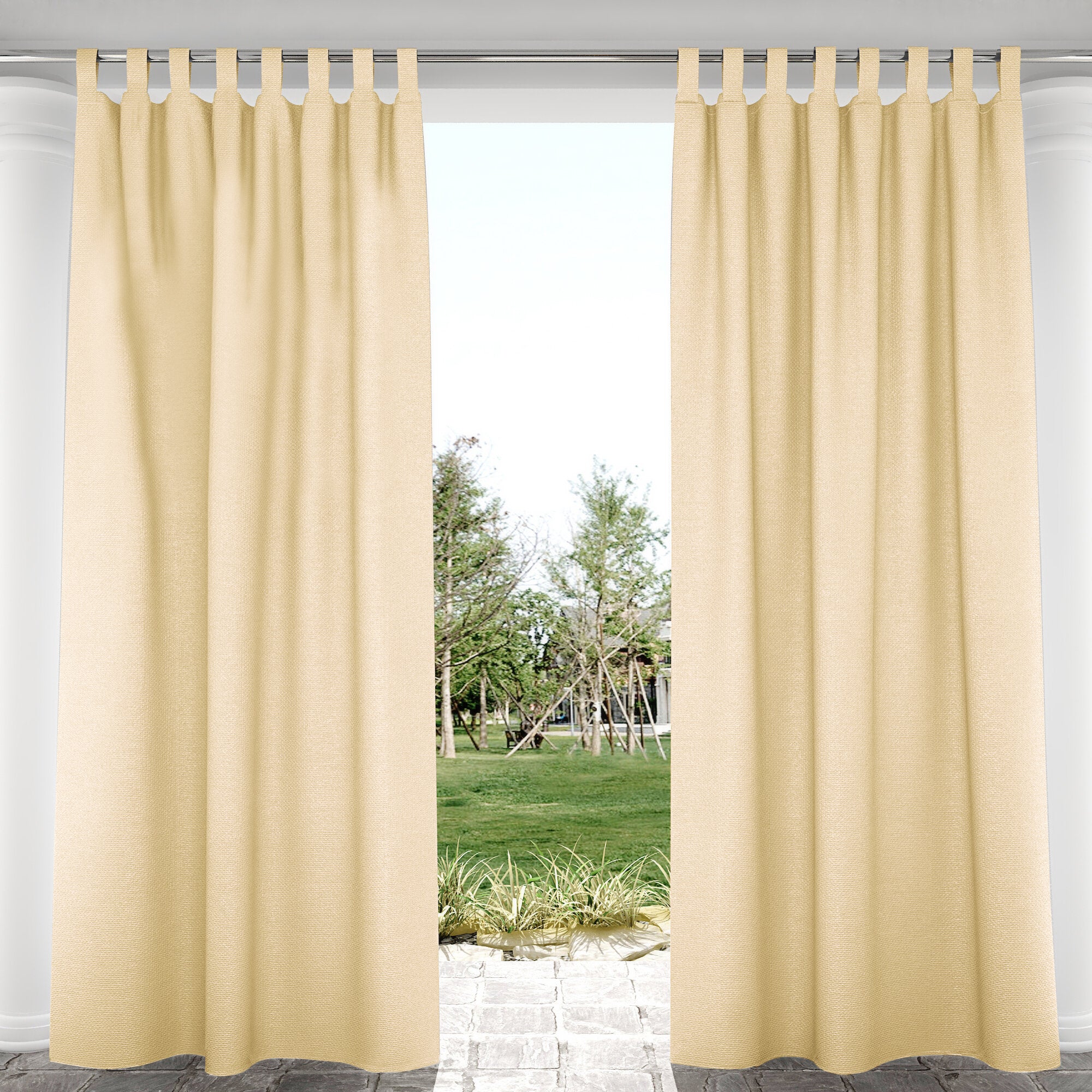 Suchoutdoor Outdoor Waterproof Curtains, Velcro Tab Top, for Porch/Pavilion/Patio, 1 Panel - Image 14