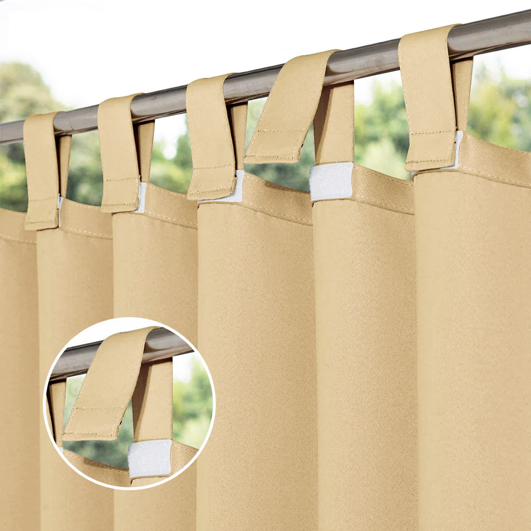 Suchoutdoor Outdoor Waterproof Curtains, Velcro Tab Top, for Porch/Pavilion/Patio, 1 Panel - Image 16