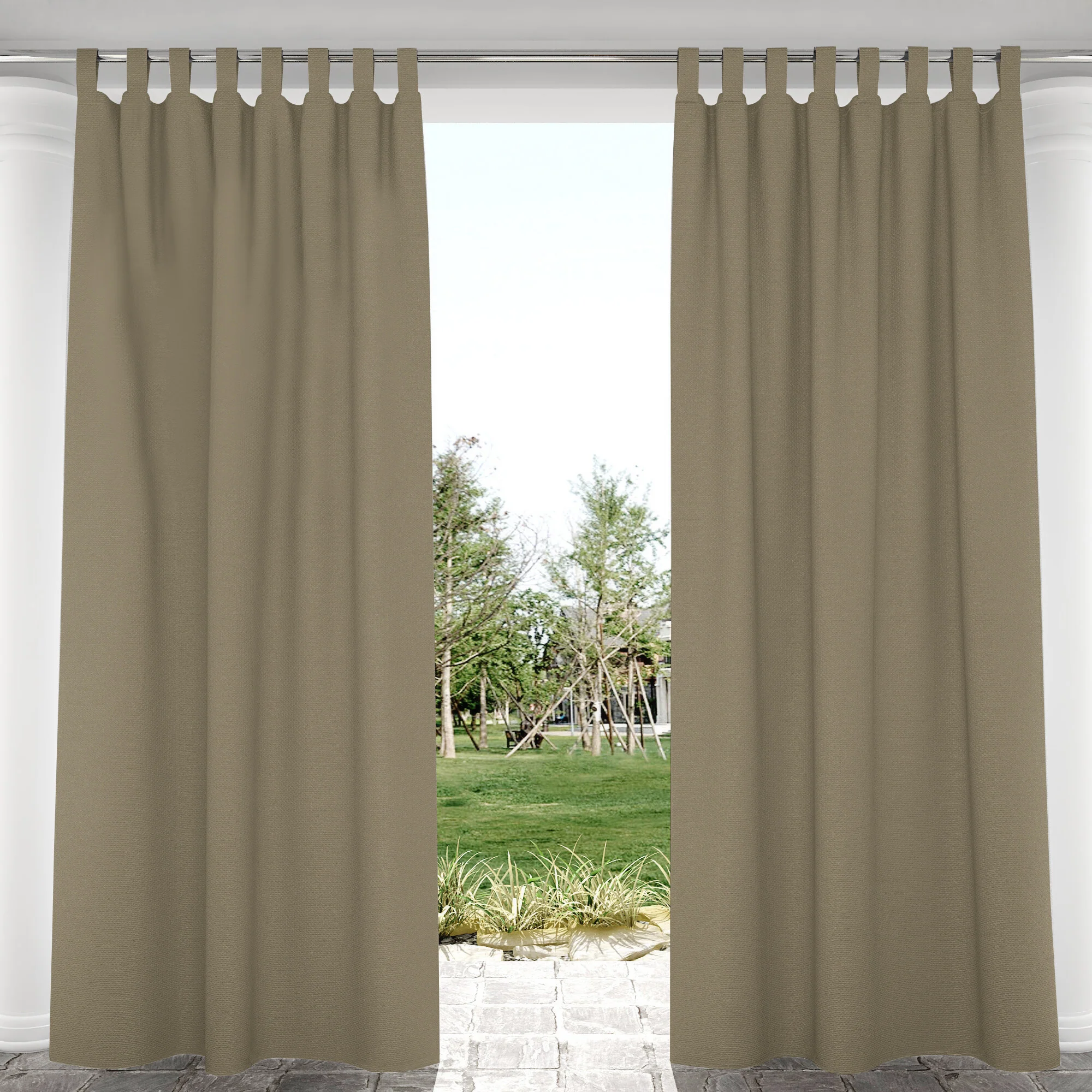 Suchoutdoor Outdoor Waterproof Curtains, Velcro Tab Top, for Porch/Pavilion/Patio, 1 Panel - Image 20