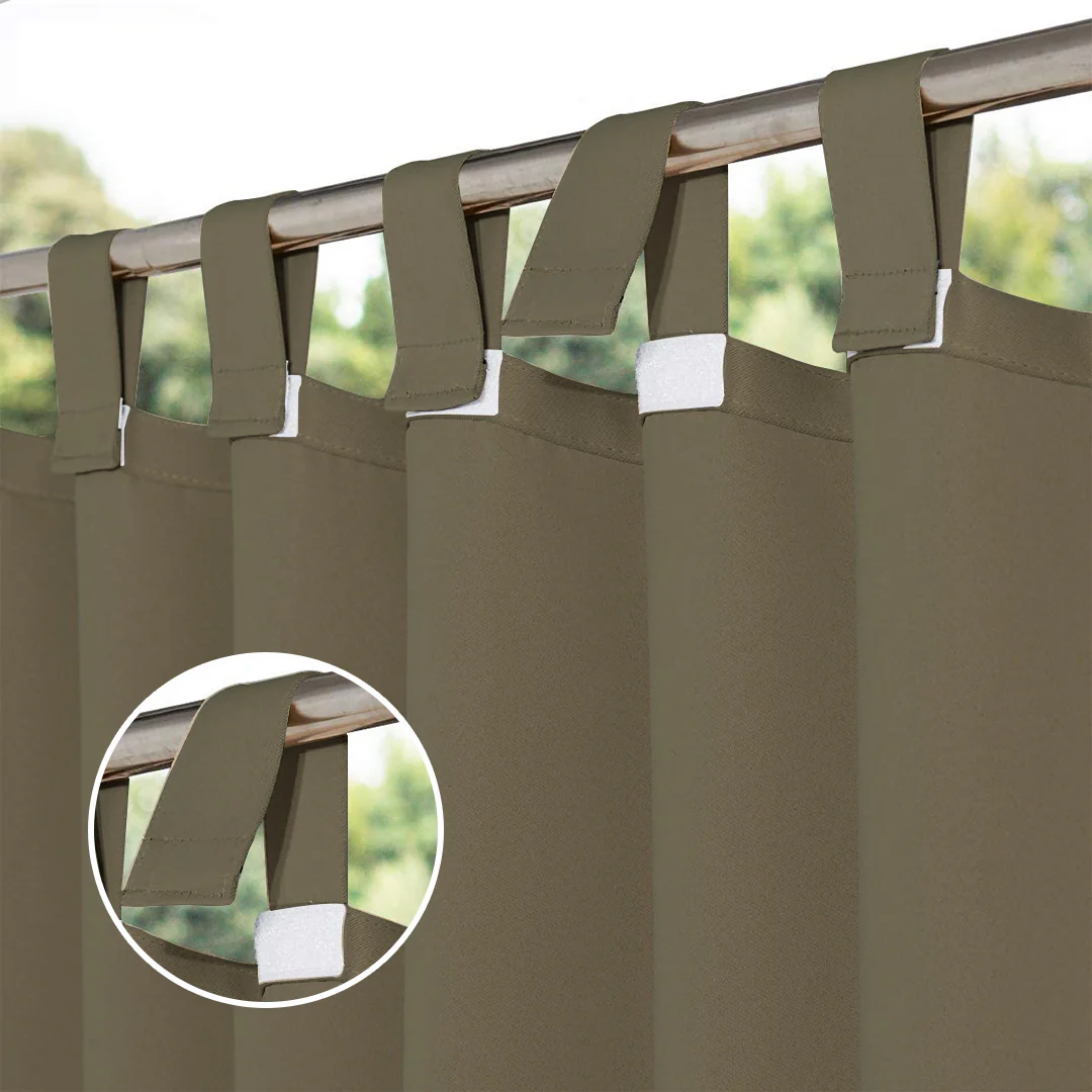Suchoutdoor Outdoor Waterproof Curtains, Velcro Tab Top, for Porch/Pavilion/Patio, 1 Panel - Image 21