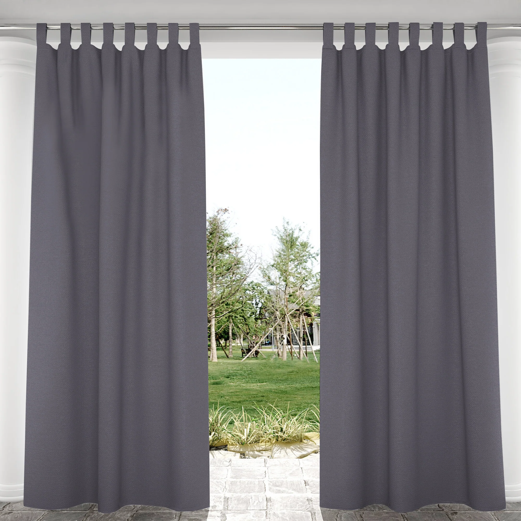 Suchoutdoor Outdoor Waterproof Curtains, Velcro Tab Top, for Porch/Pavilion/Patio, 1 Panel - Image 23