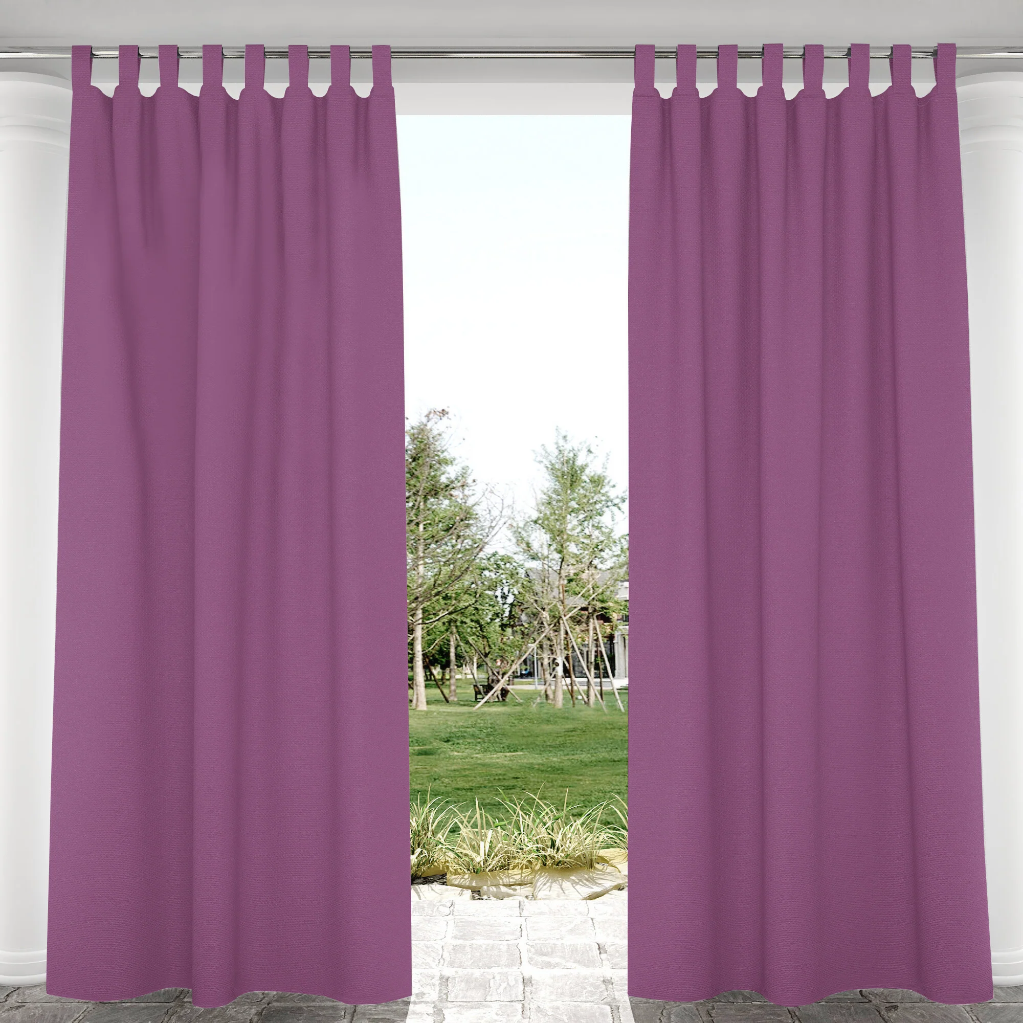 Suchoutdoor Outdoor Waterproof Curtains, Velcro Tab Top, for Porch/Pavilion/Patio, 1 Panel - Image 35