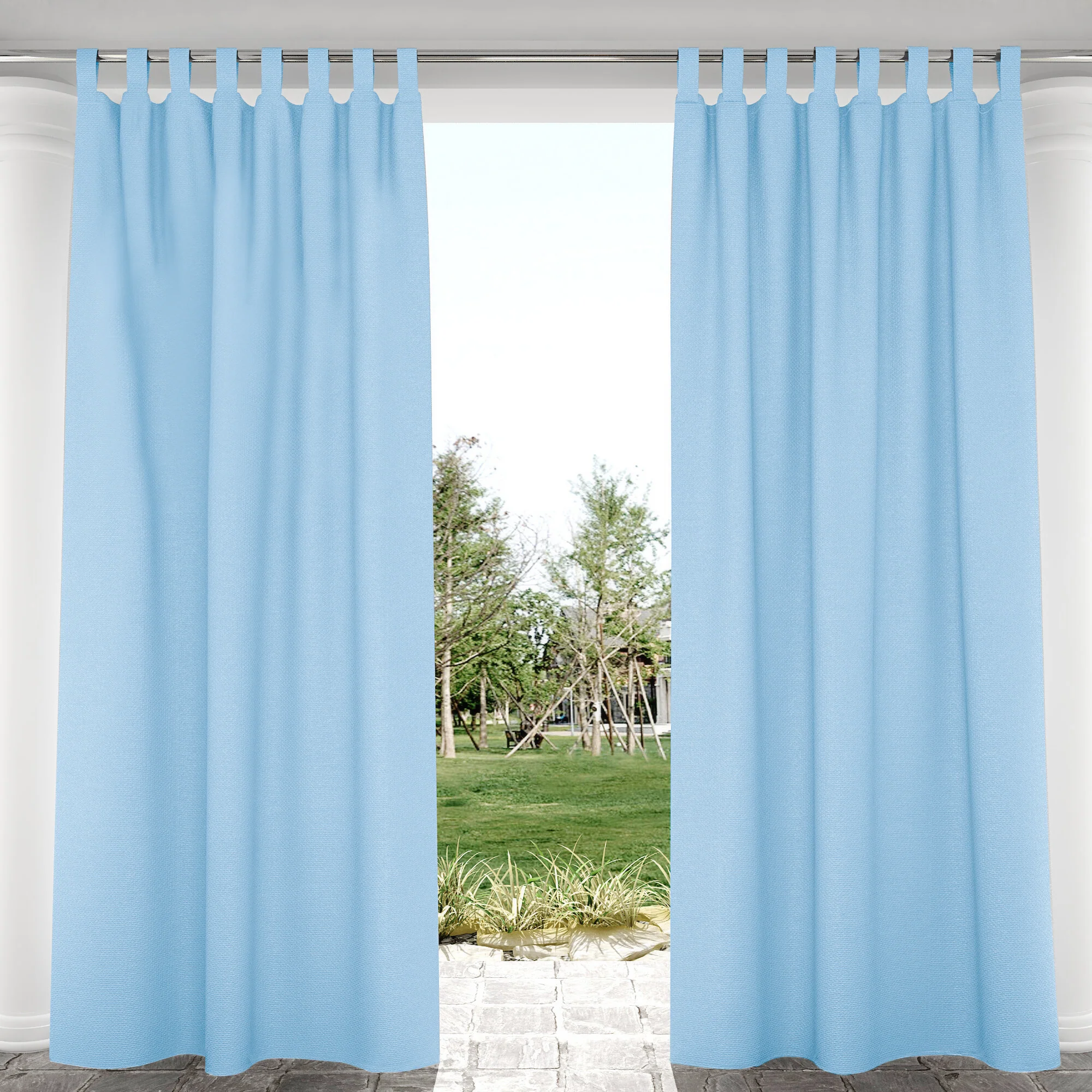 Suchoutdoor Outdoor Waterproof Curtains, Velcro Tab Top, for Porch/Pavilion/Patio, 1 Panel - Image 38