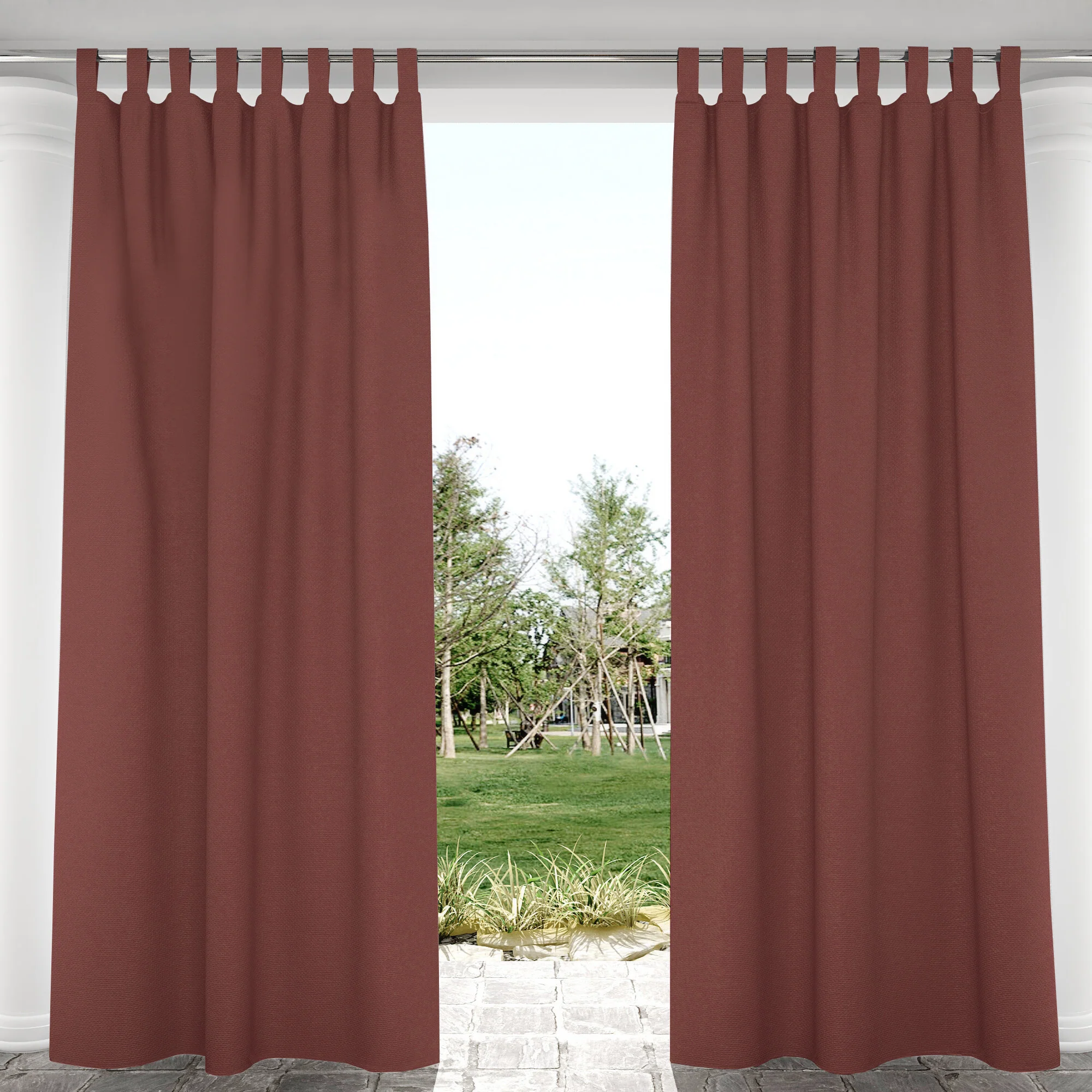 Suchoutdoor Outdoor Waterproof Curtains, Velcro Tab Top, for Porch/Pavilion/Patio, 1 Panel - Image 44
