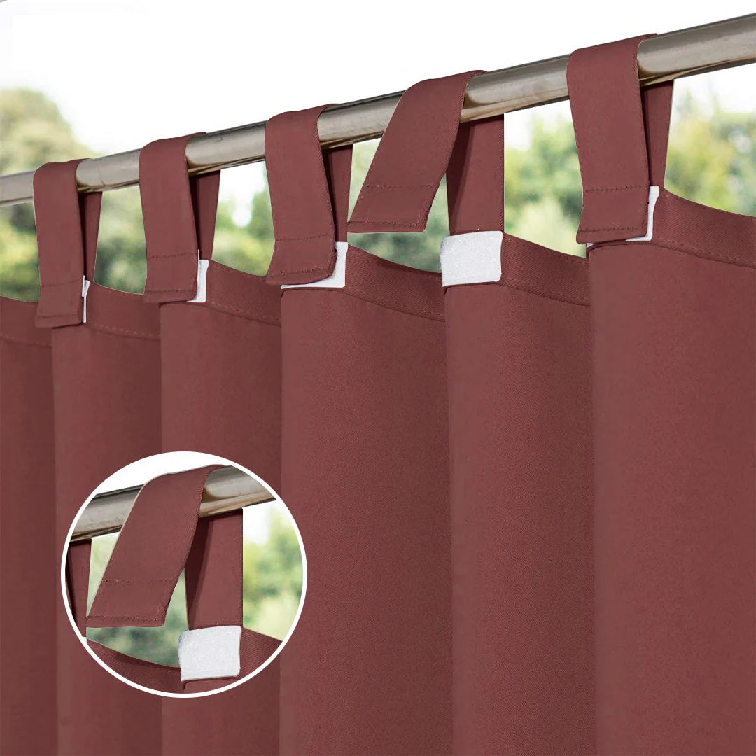 Suchoutdoor Outdoor Waterproof Curtains, Velcro Tab Top, for Porch/Pavilion/Patio, 1 Panel - Image 45
