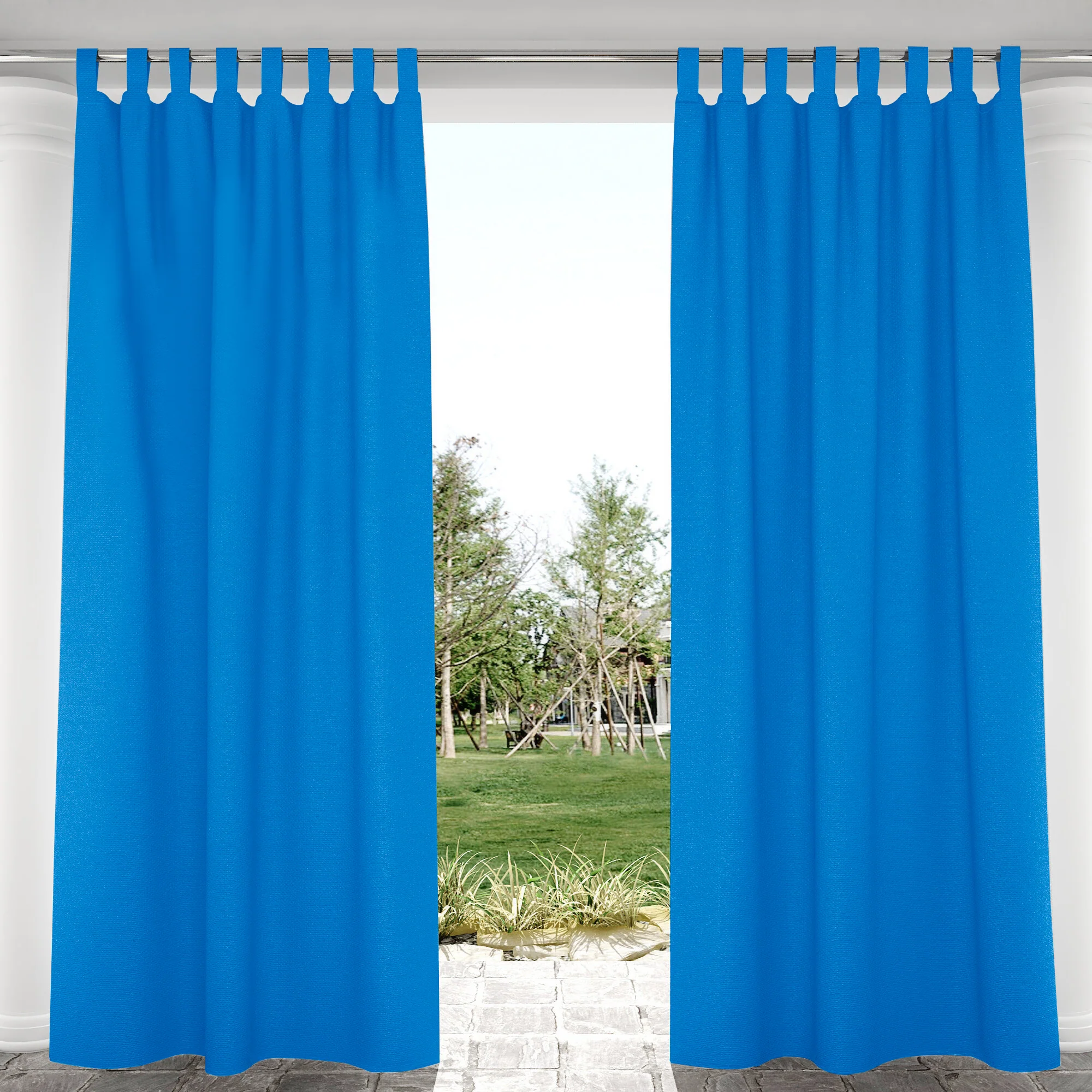 Suchoutdoor Outdoor Waterproof Curtains, Velcro Tab Top, for Porch/Pavilion/Patio, 1 Panel - Image 53