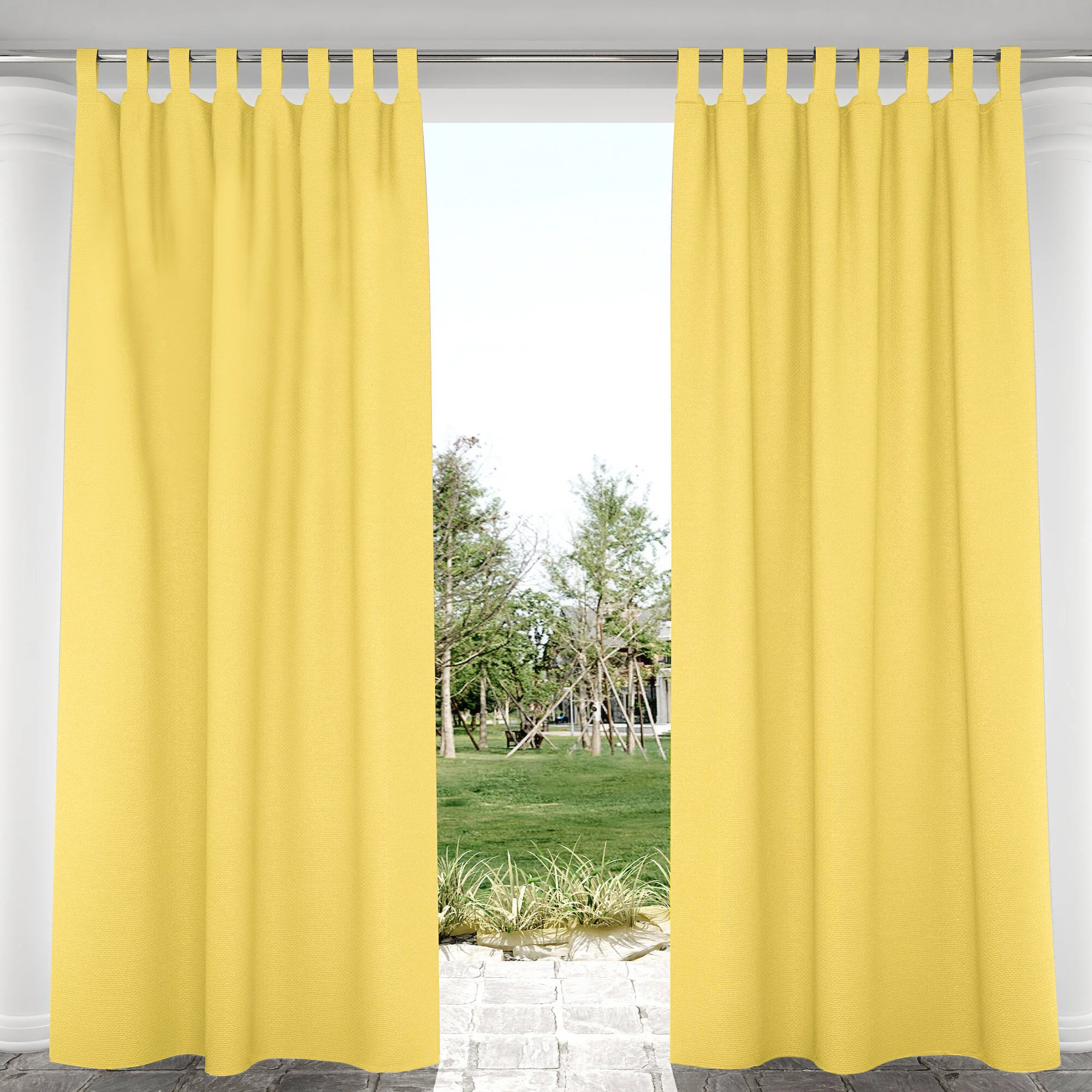 Suchoutdoor Outdoor Waterproof Curtains, Velcro Tab Top, for Porch/Pavilion/Patio, 1 Panel - Image 56