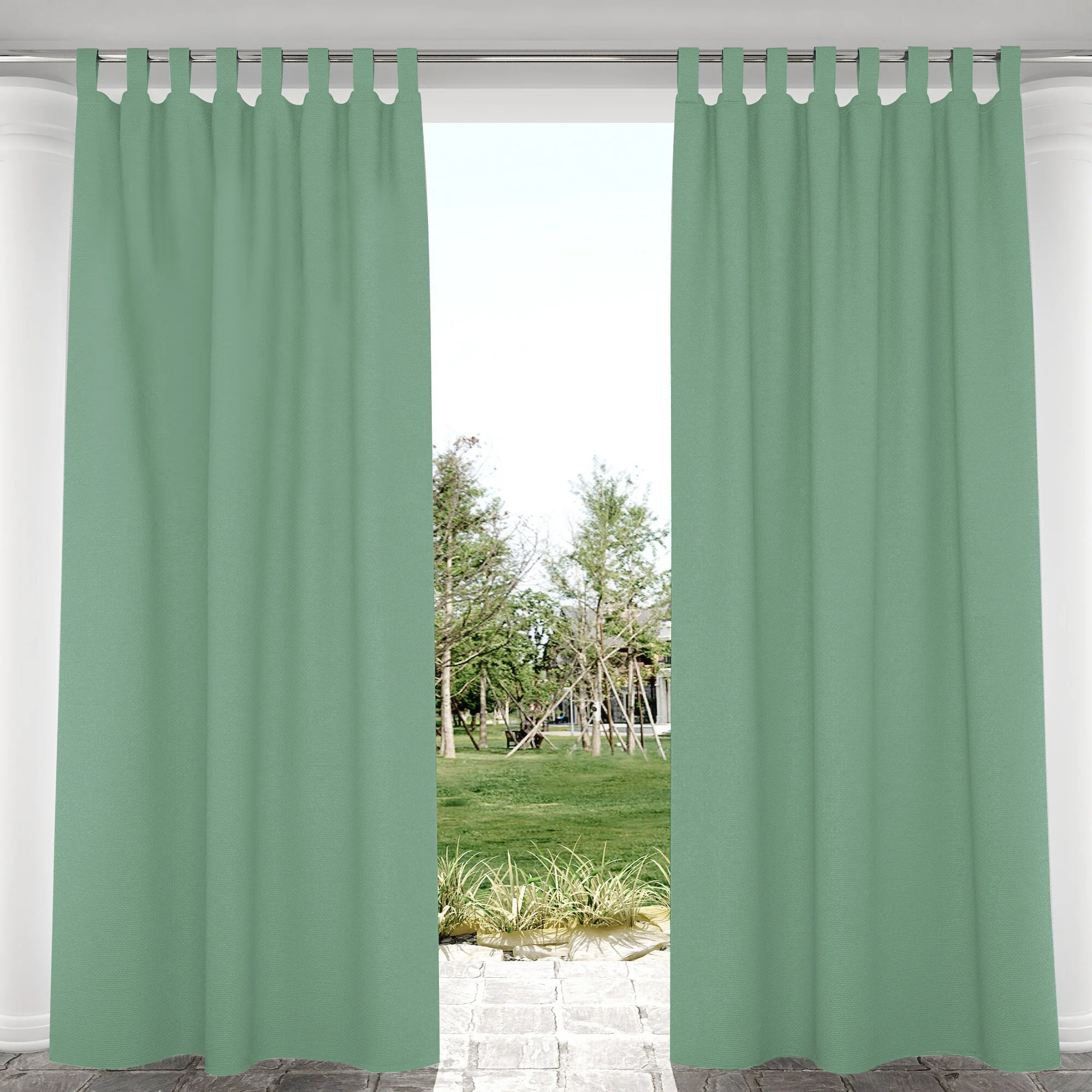 Suchoutdoor Outdoor Waterproof Curtains, Velcro Tab Top, for Porch/Pavilion/Patio, 1 Panel - Image 62