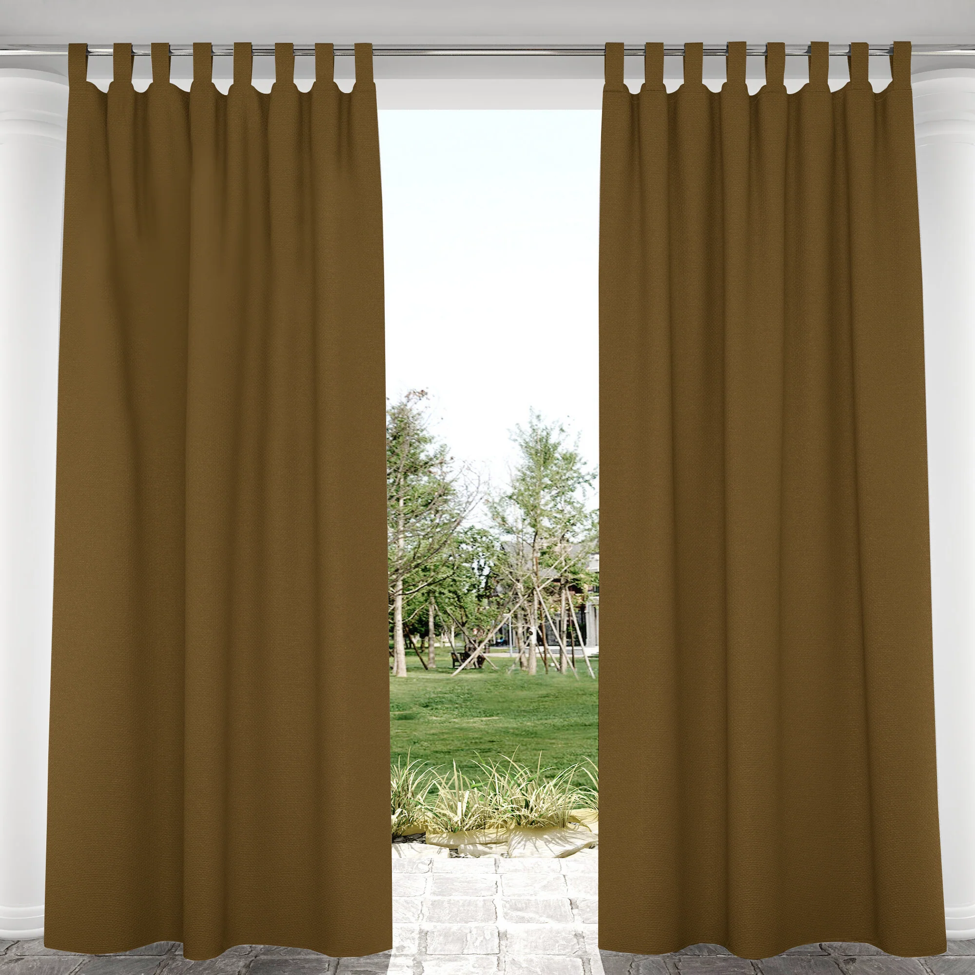 Suchoutdoor Outdoor Waterproof Curtains, Velcro Tab Top, for Porch/Pavilion/Patio, 1 Panel - Image 68