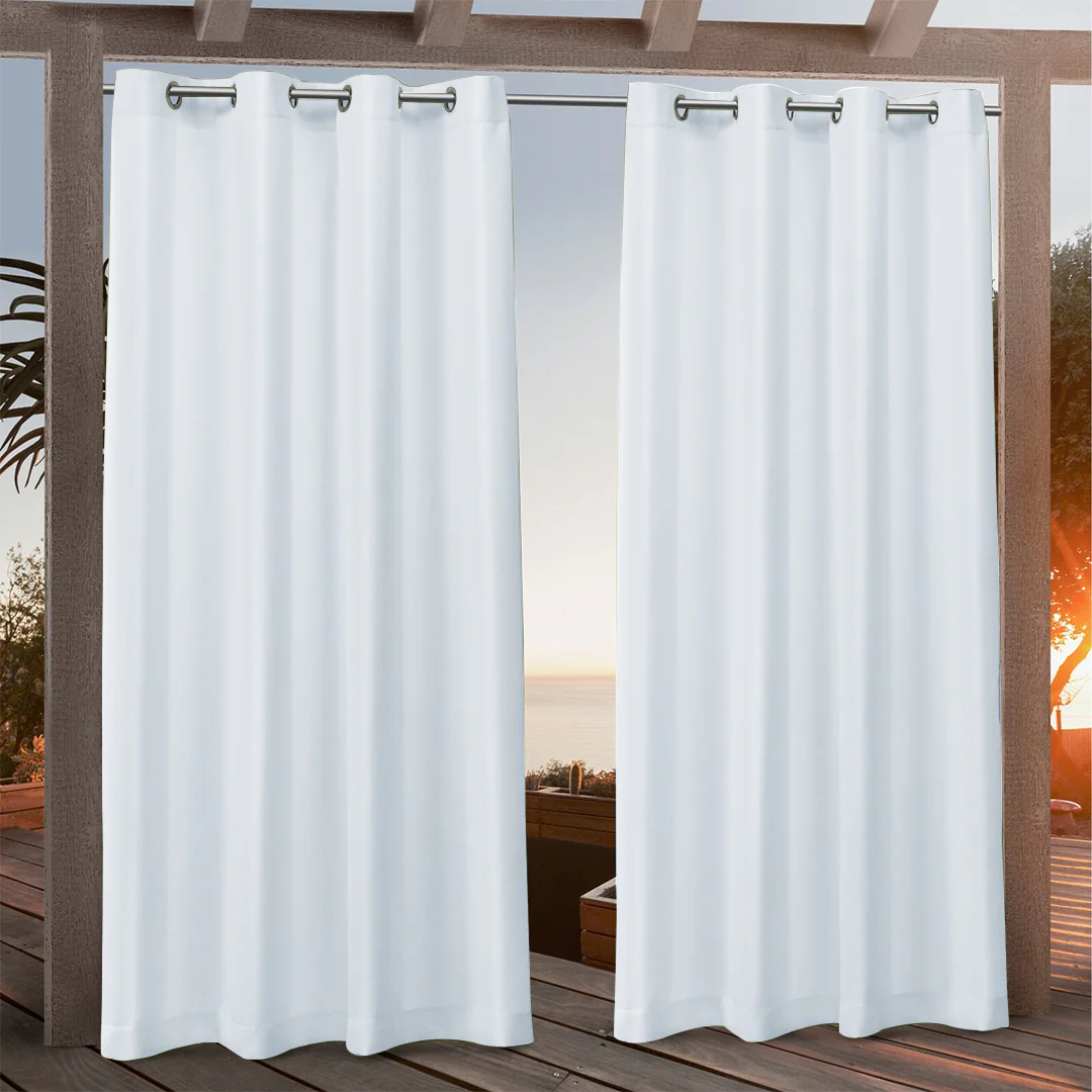 Suchoutdoor Outdoor Waterproof Curtains, Grommet Top Silver, for Porch/Pavilion/Patio, 1 Panel - Image 11