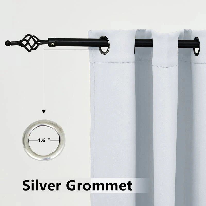 Suchoutdoor Outdoor Waterproof Curtains, Grommet Top Silver, for Porch/Pavilion/Patio, 1 Panel - Image 12