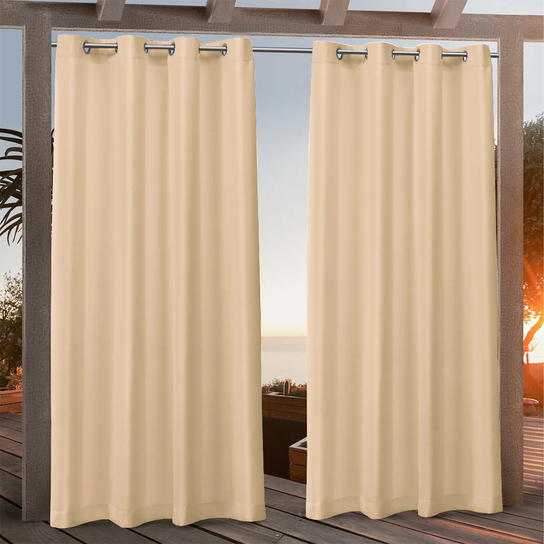 Suchoutdoor Outdoor Waterproof Curtains, Grommet Top Silver, for Porch/Pavilion/Patio, 1 Panel - Image 23