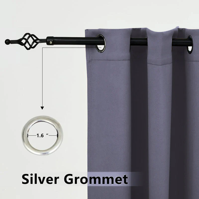 Suchoutdoor Outdoor Waterproof Curtains, Grommet Top Silver, for Porch/Pavilion/Patio, 1 Panel - Image 28