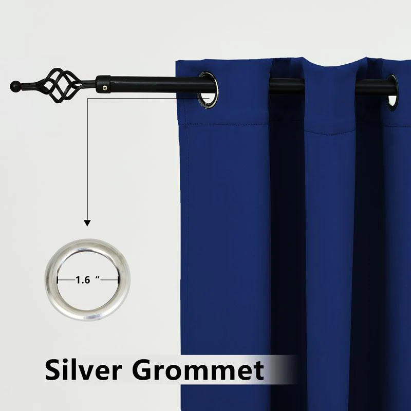 Suchoutdoor Outdoor Waterproof Curtains, Grommet Top Silver, for Porch/Pavilion/Patio, 1 Panel - Image 44