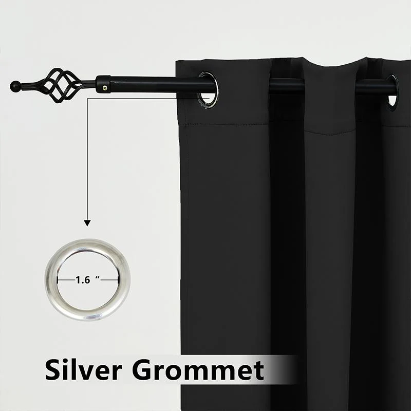 Suchoutdoor Outdoor Waterproof Curtains, Grommet Top Silver, for Porch/Pavilion/Patio, 1 Panel - Image 48