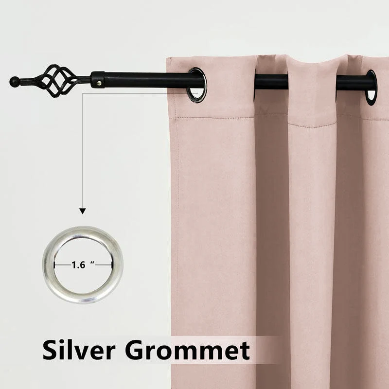 Suchoutdoor Outdoor Waterproof Curtains, Grommet Top Silver, for Porch/Pavilion/Patio, 1 Panel - Image 52