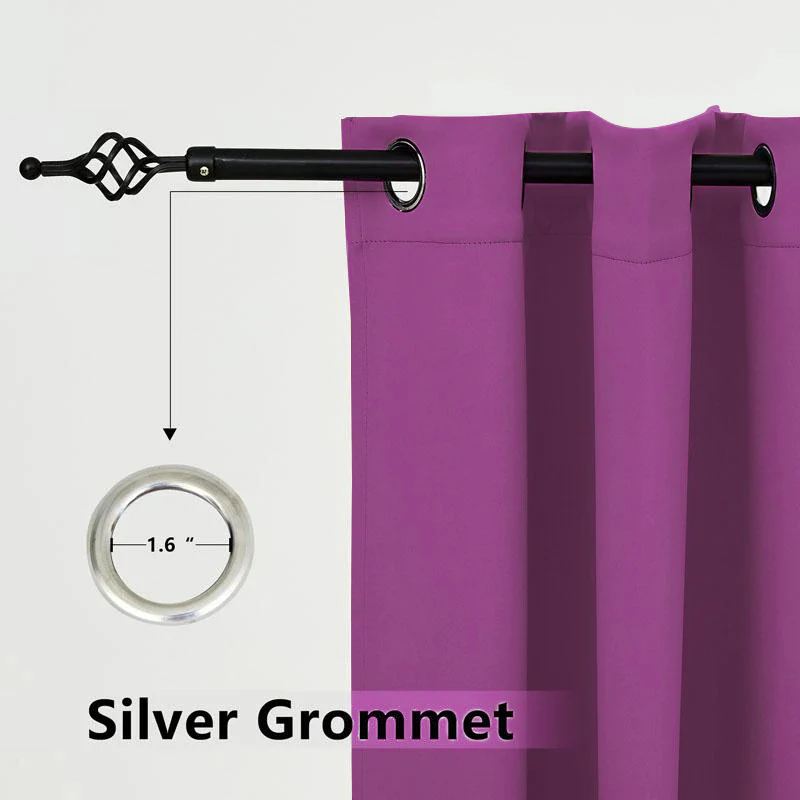 Suchoutdoor Outdoor Waterproof Curtains, Grommet Top Silver, for Porch/Pavilion/Patio, 1 Panel - Image 68