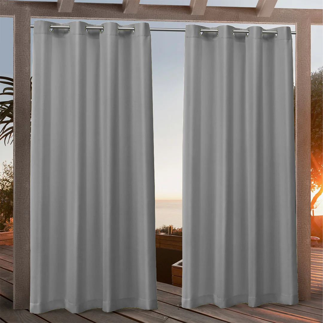 Suchoutdoor Outdoor Waterproof Curtains, Grommet Top Silver, for Porch/Pavilion/Patio, 1 Panel - Image 7