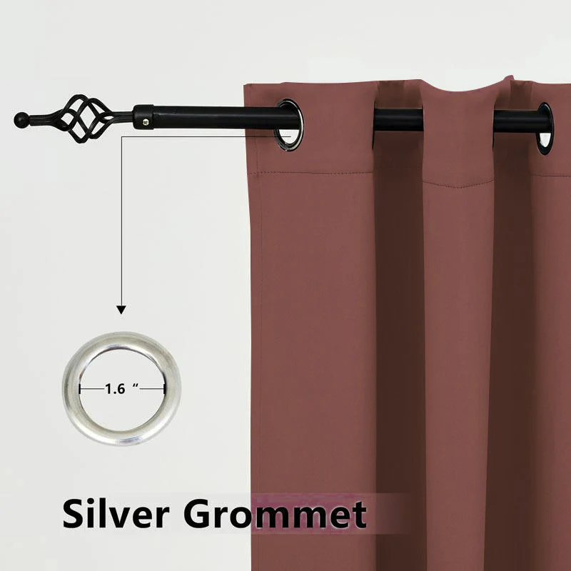 Suchoutdoor Outdoor Waterproof Curtains, Grommet Top Silver, for Porch/Pavilion/Patio, 1 Panel - Image 72