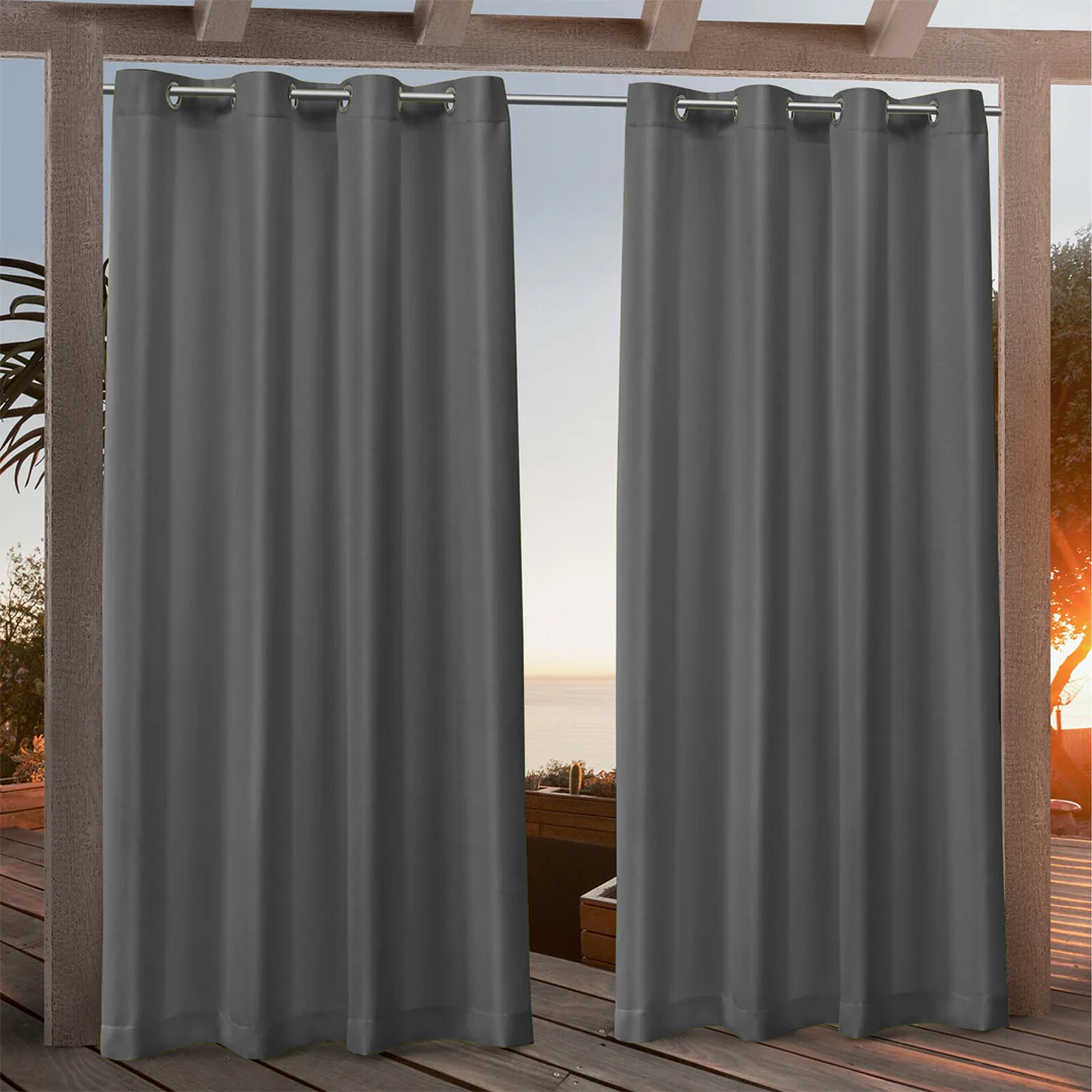 Suchoutdoor Outdoor Waterproof Curtains, Grommet Top Silver, for Porch/Pavilion/Patio, 1 Panel - Image 75